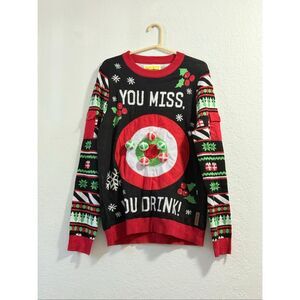 Tipsy Elves ‘You Miss You Drink’ Ugly Christmas Sweater Size L party games